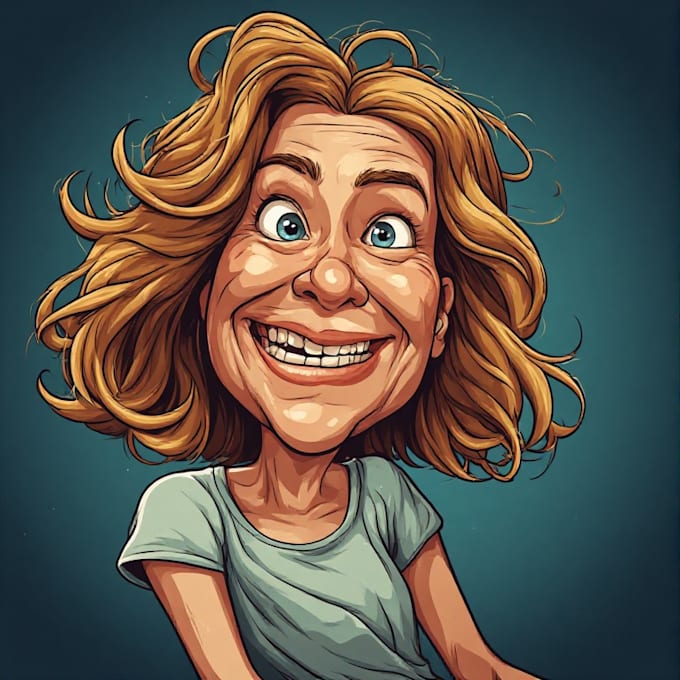draw a caricature portrait illustration