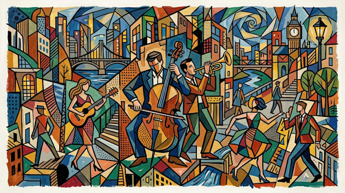 create unique cubist or abstract illustrations