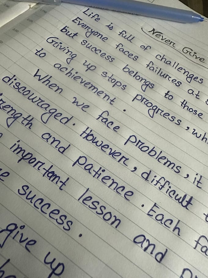 write notes with beautiful handwriting