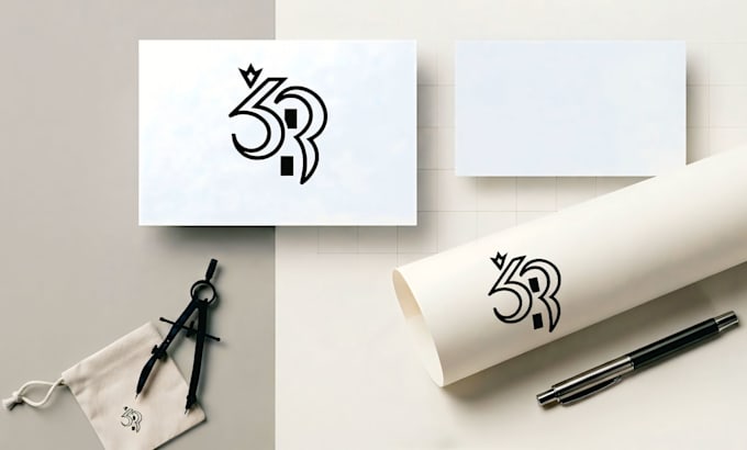 do modern minimalist and geometric logo design