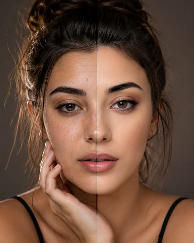 do high end photoshop face retouching and portrait editing