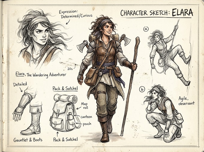sketch any character in any way