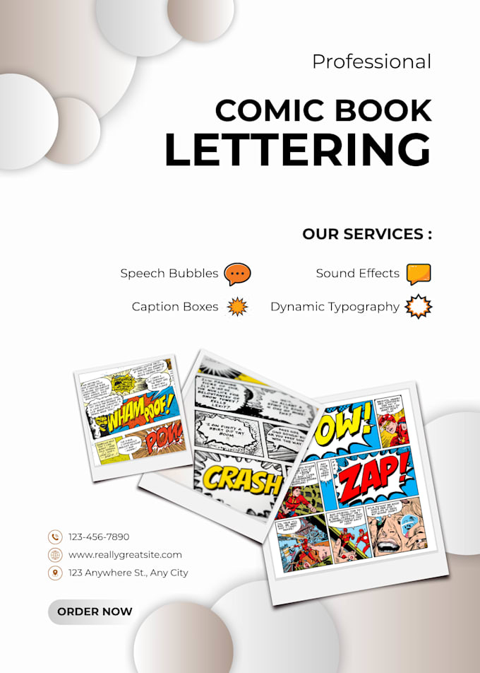 do professional lettering for your comic book