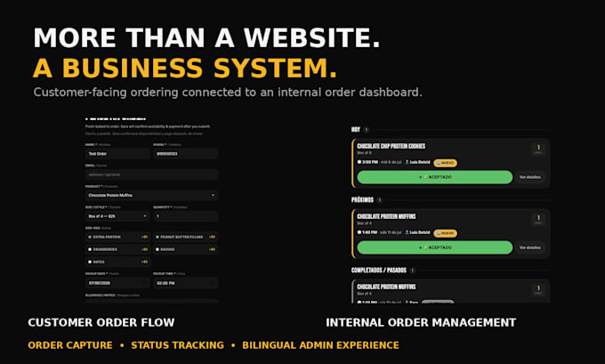 build a professional website and ordering system for your business