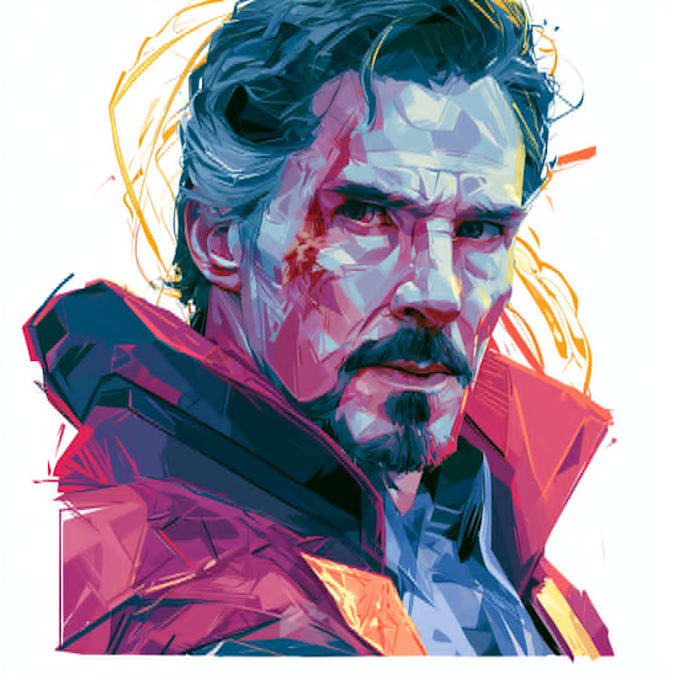 illustrate a superhero pop art