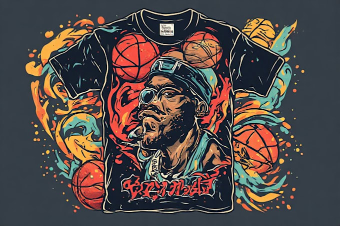 make custom vintage retro t shirt illustration