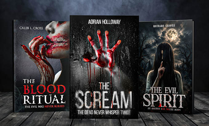 design horror, mystery, and crime book covers