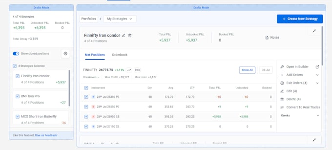 create, deploy and automate option strategies on tradetron