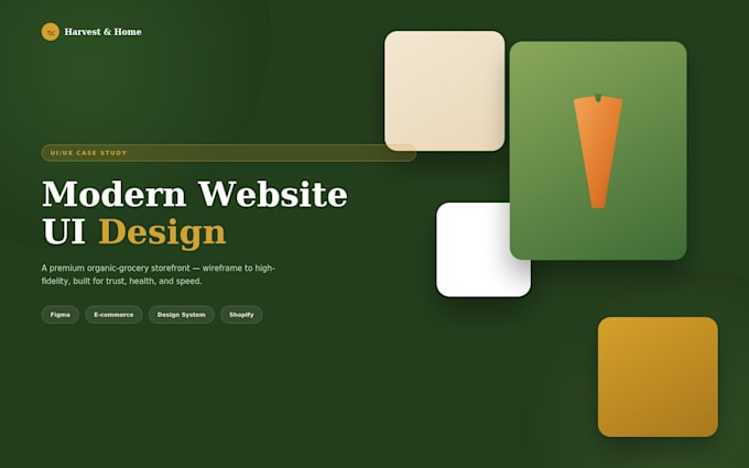 design a modern ecommerce website UI UX in figma
