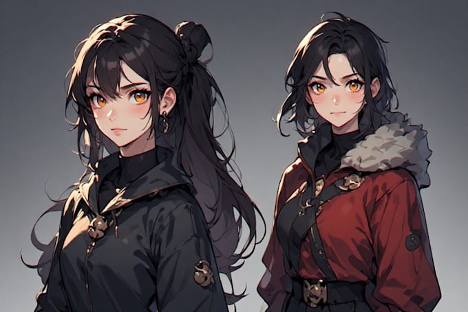 draw you or your oc into anime portrait, manga