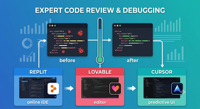 fix bugs in your vibe coded web app in replit, cursor, lovable
