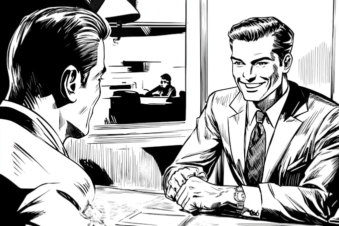 comic book illustration with comic book