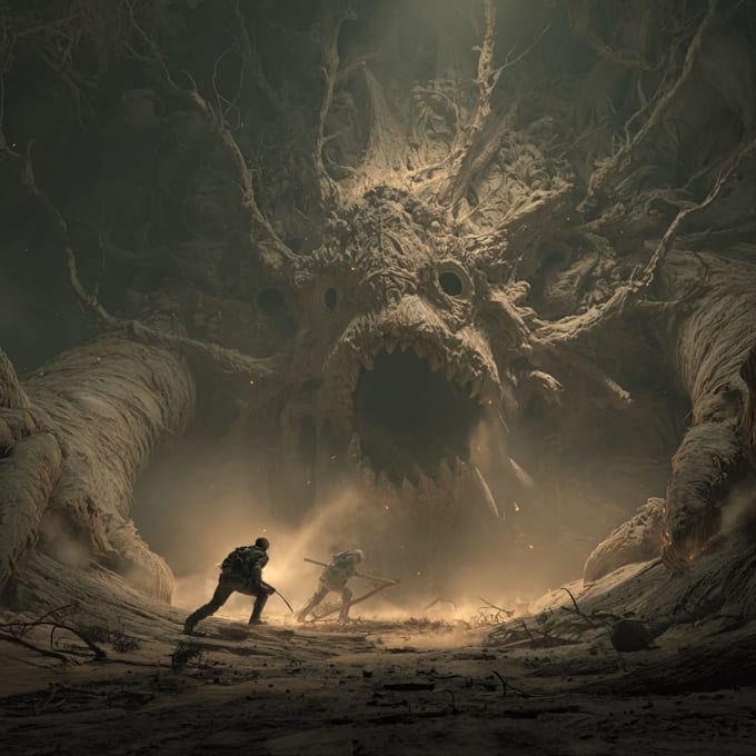 design terrifying horror fantasy character artwork