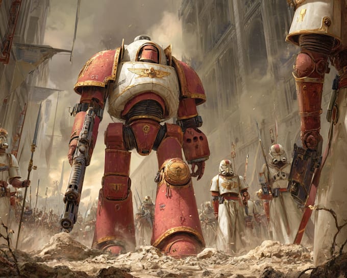 drawing a warhammer 40k character art