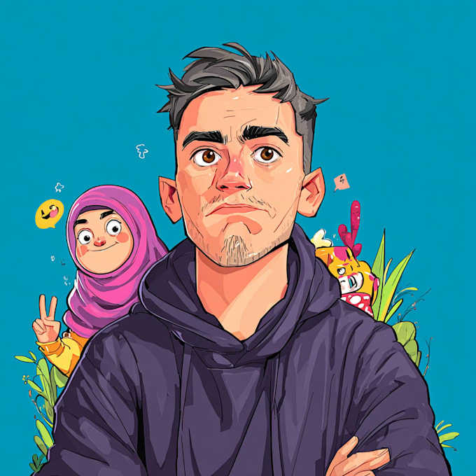 draw you into cartoon potrait unique style caricature
