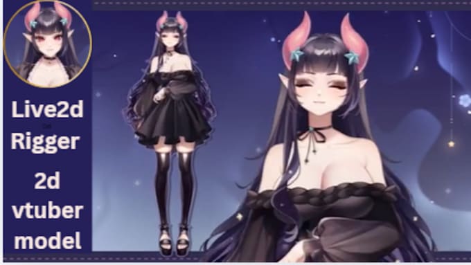 design and rig 2d vtuber model, live2d rigging, 2d vtuber rigging, anime vtuber