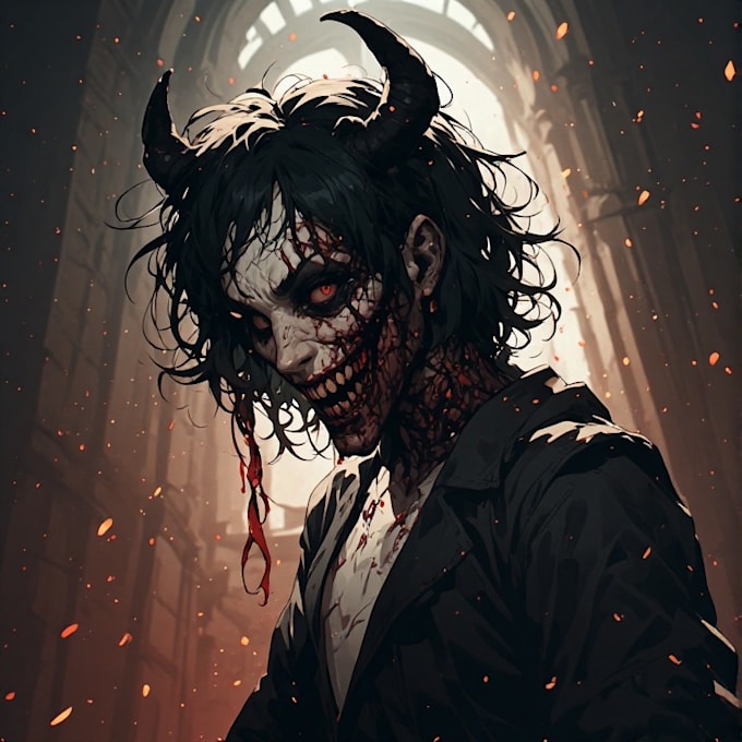 draw horror character illustration