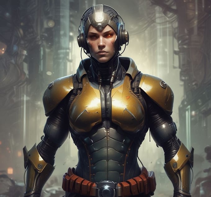 sci fi character illustration or sci fi character