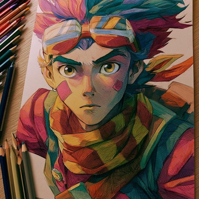 draw a unique anime artwork
