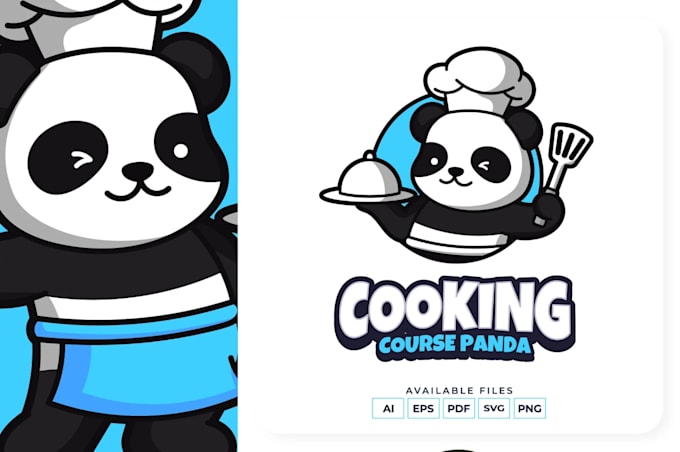 design a creative panda mascot logo for esports