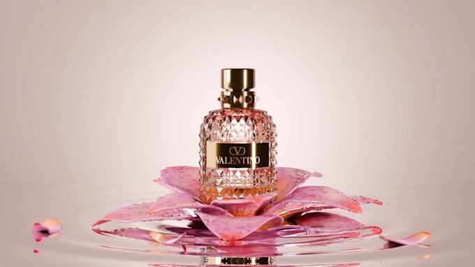 create realistic perfume bottle animation, 3d perfume bottle, bottle design