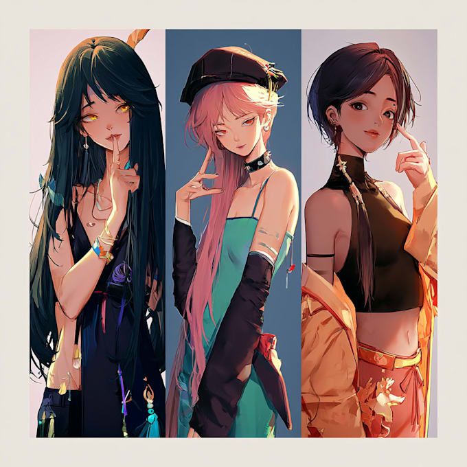 create custom anime digital art for personal projects