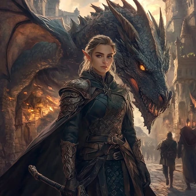 create dnd concept art and character art illustration