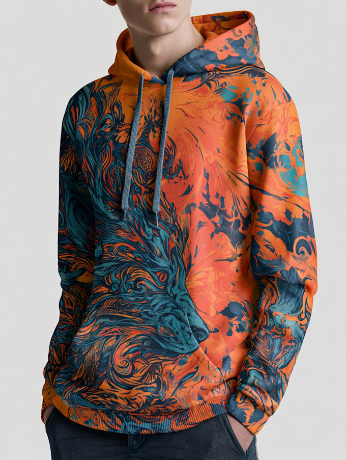 all over sublimation hoodie design