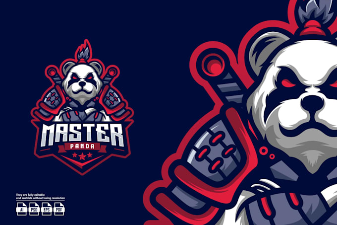 create a unique panda logo with custom concepts