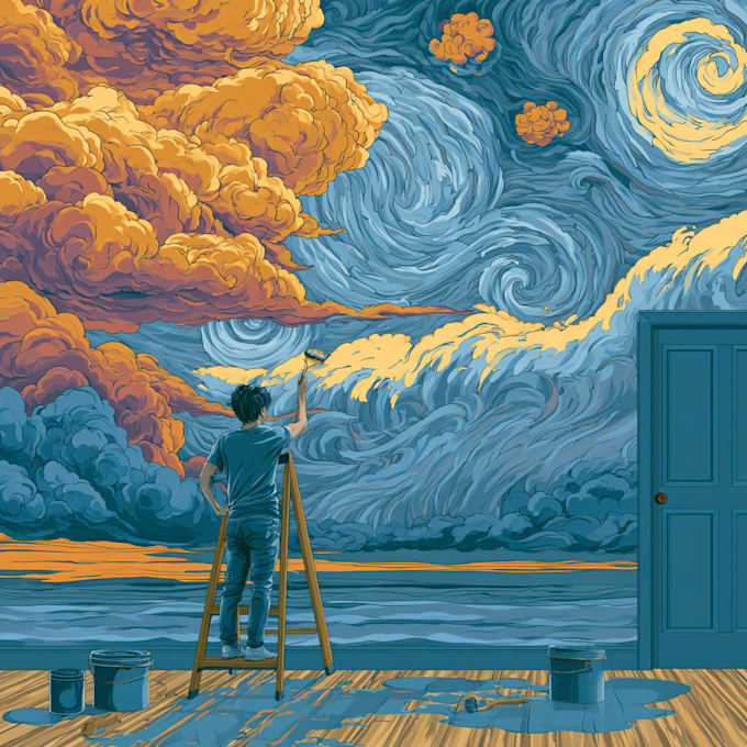 illustrate amazing custom graffiti, wall arts or murals