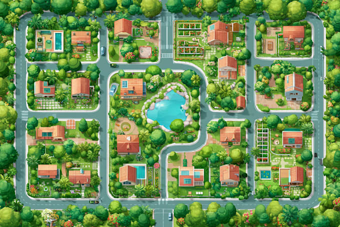 design commercial real estate aerial map design