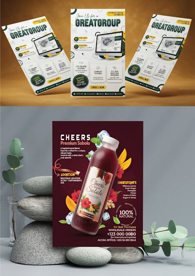 design an exclusive luxury flyer and stationery suite for your event