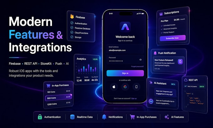 develop a native ios app using swift and swiftui