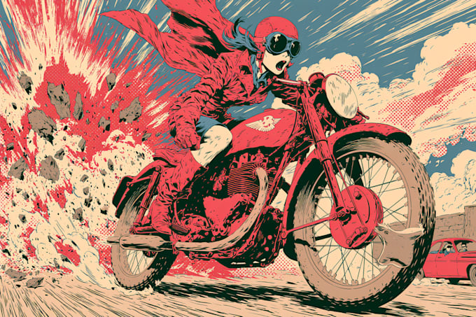 comic book illustration, comic graphic novel, comic