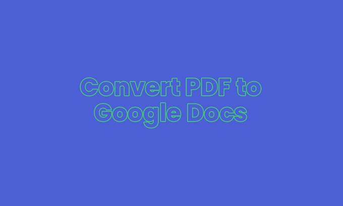 convert PDF to word, google docs, powerpoint etc