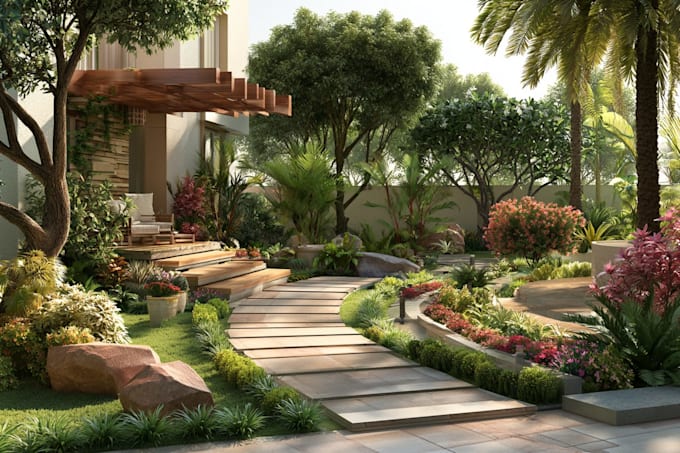 do landscape designing home garden high quality renderings
