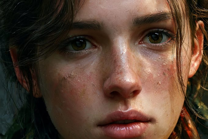 paint a realistic digital portrait