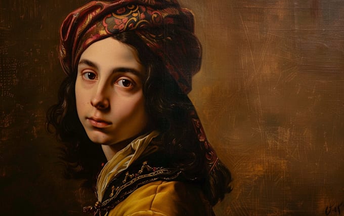 create royal cat dog modern, renaissance digital pet portrait