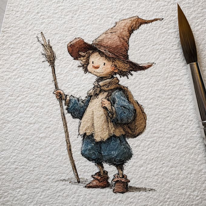 Design watercolor anime and original character art by Tishevino | Fiverr