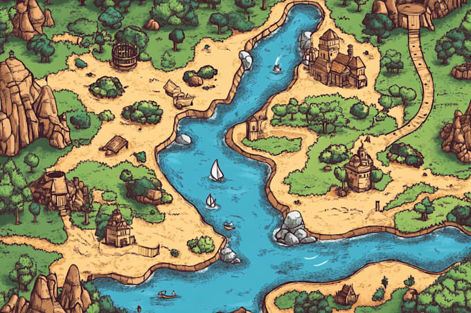 design a map in vector format and location map