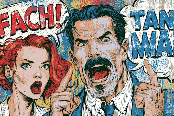 digital comic book illustration graphic novel colored comic
