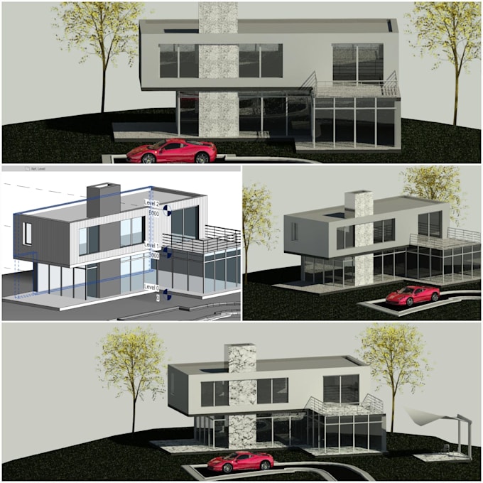 create architectural drawings in autocad and revit