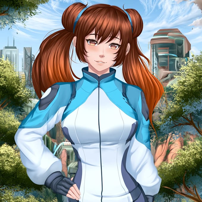 draw anime pfp illustration for original character