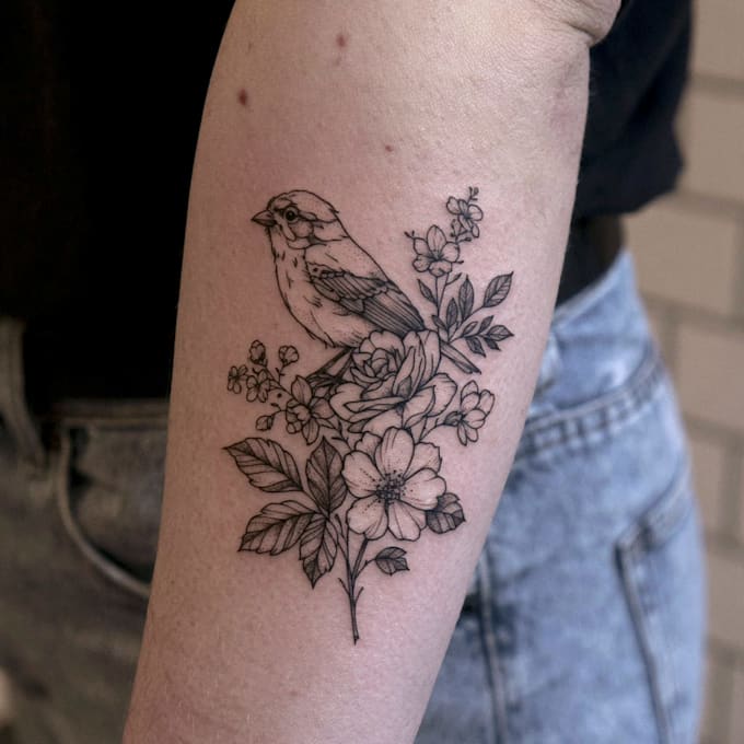 design a minimalist fine line tattoo