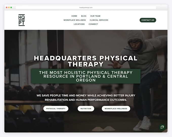 design therapy website, clinic website and physical therapy website