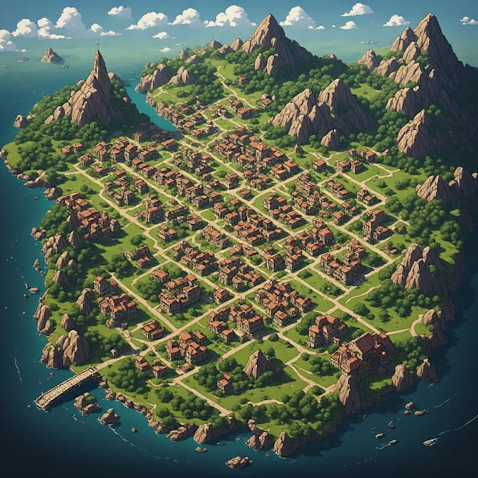 map design vector map site map illustrated map fantasy game
