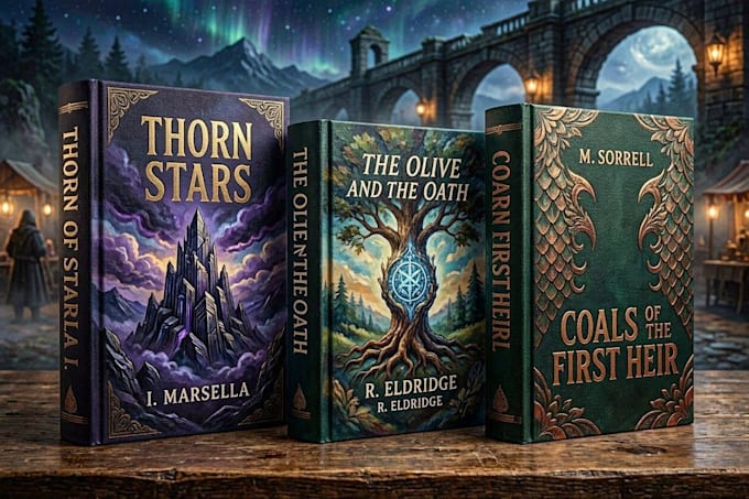 create an epic fantasy book cover