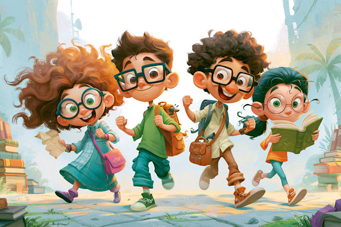 hand drawn children book illustration