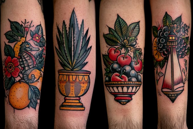 create any design in flash traditional tattoo style