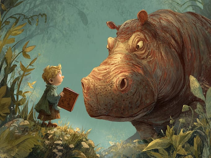 draw colorful children book illustrations
